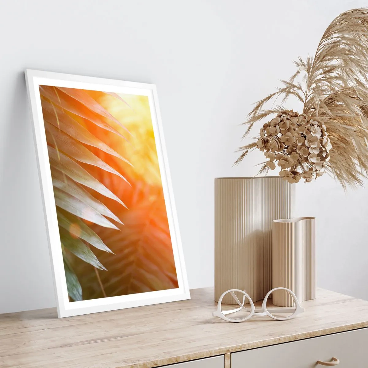 Poster in white frmae - Morning in the Jungle - 30x40 cm