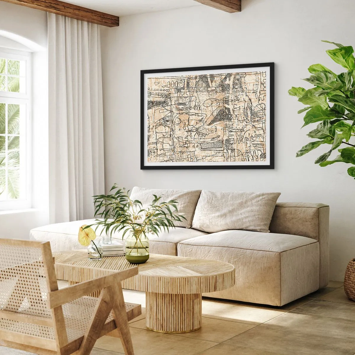 Poster in black frame - Waiting to Be Decoded - 70x50 cm