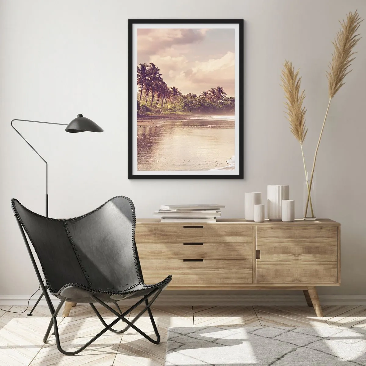 Poster in black frame - Caress of the Waves - 61x91 cm