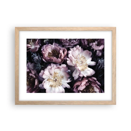 Poster in light oak frame - Old Style Bouquet - 40x30 cm