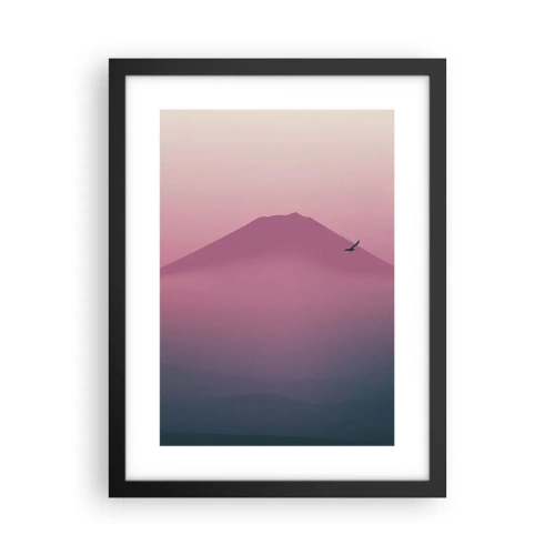 Poster in black frame - Wanderers above Clouds - 30x40 cm
