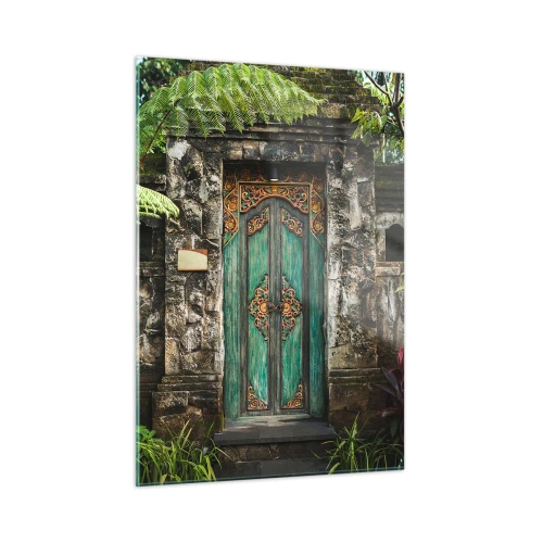 Glass picture - Door to Exotic World - 50x70 cm