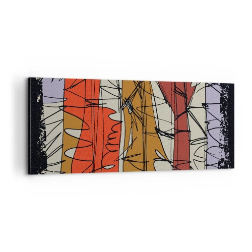 Canvas picture - Spontaneous Composition - 100x40 cm