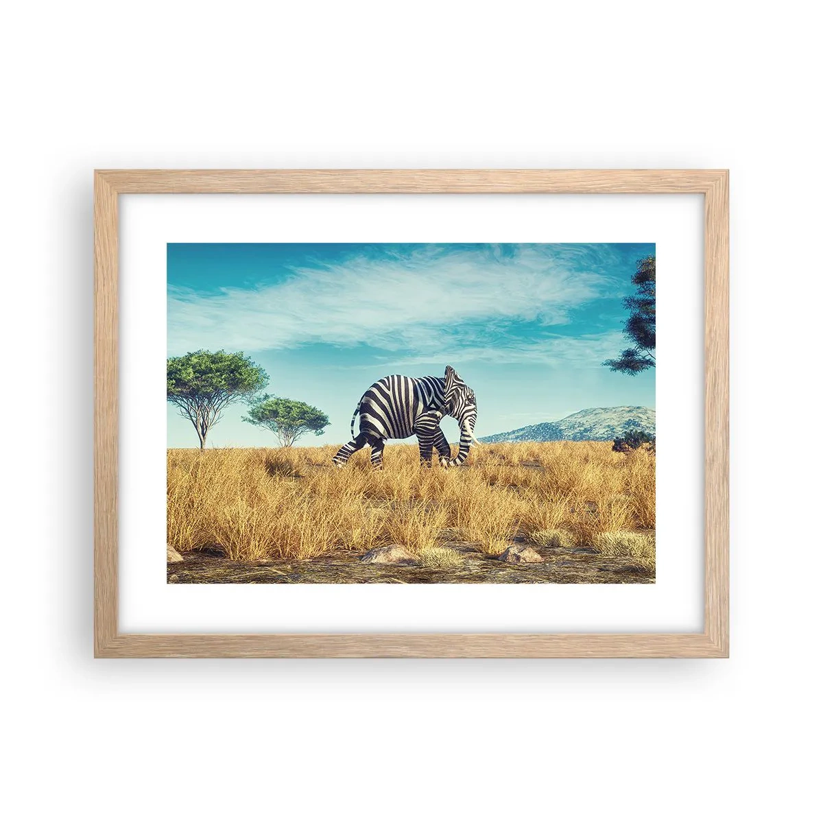 Poster in light oak frame - Greyness Is Not In Fashion - 40x30 cm