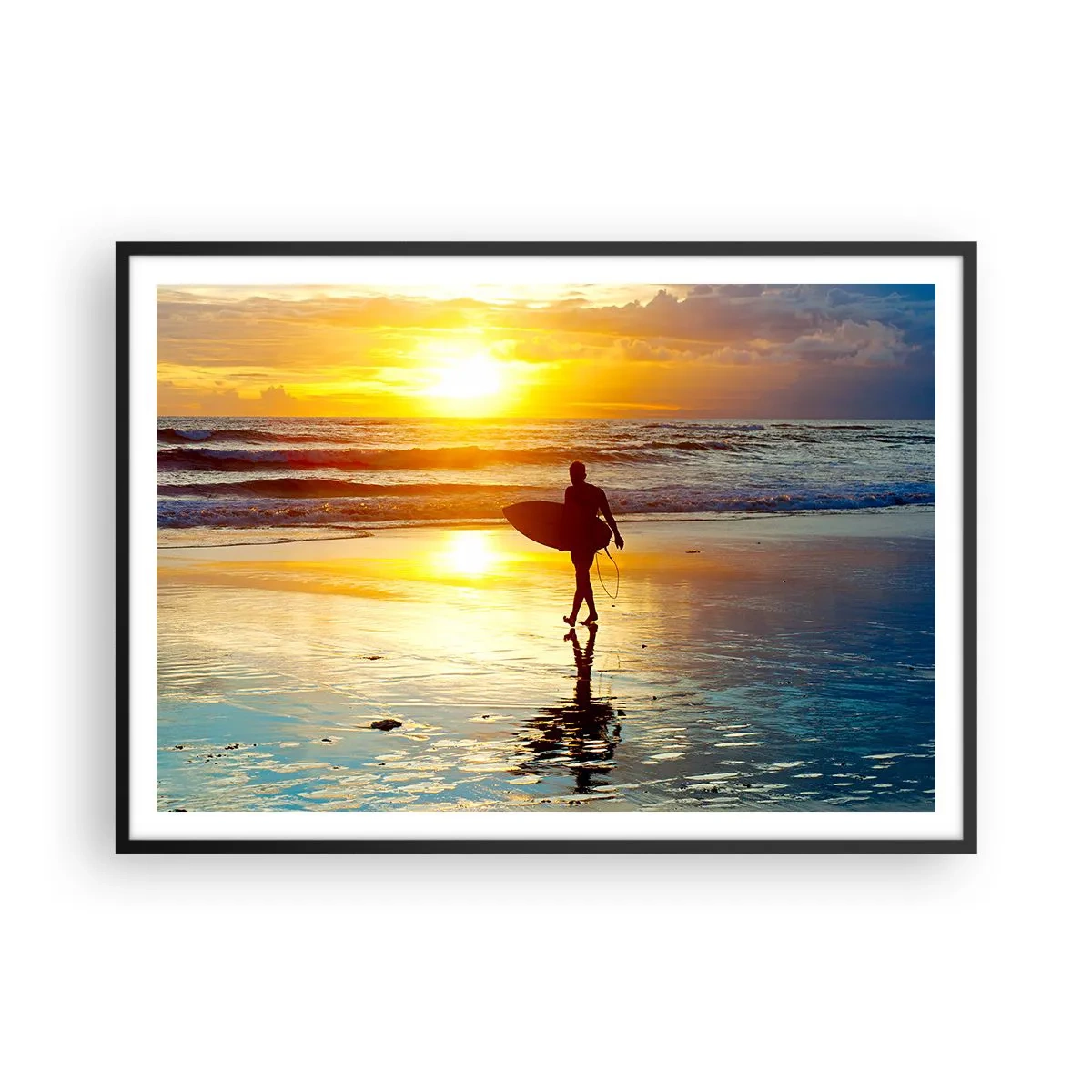 Poster in black frame - Return of a Warrior - 100x70 cm