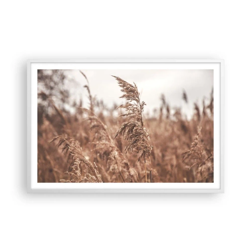 Poster in white frmae - Autumn Has Arrived in the Fields - 91x61 cm