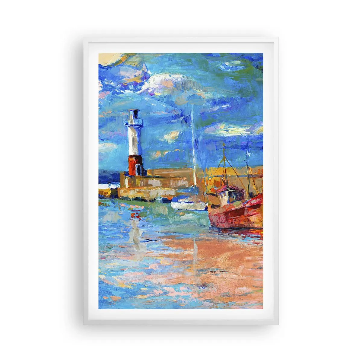 Poster in white frmae - Afternoon in a Rainbow Bay - 61x91 cm