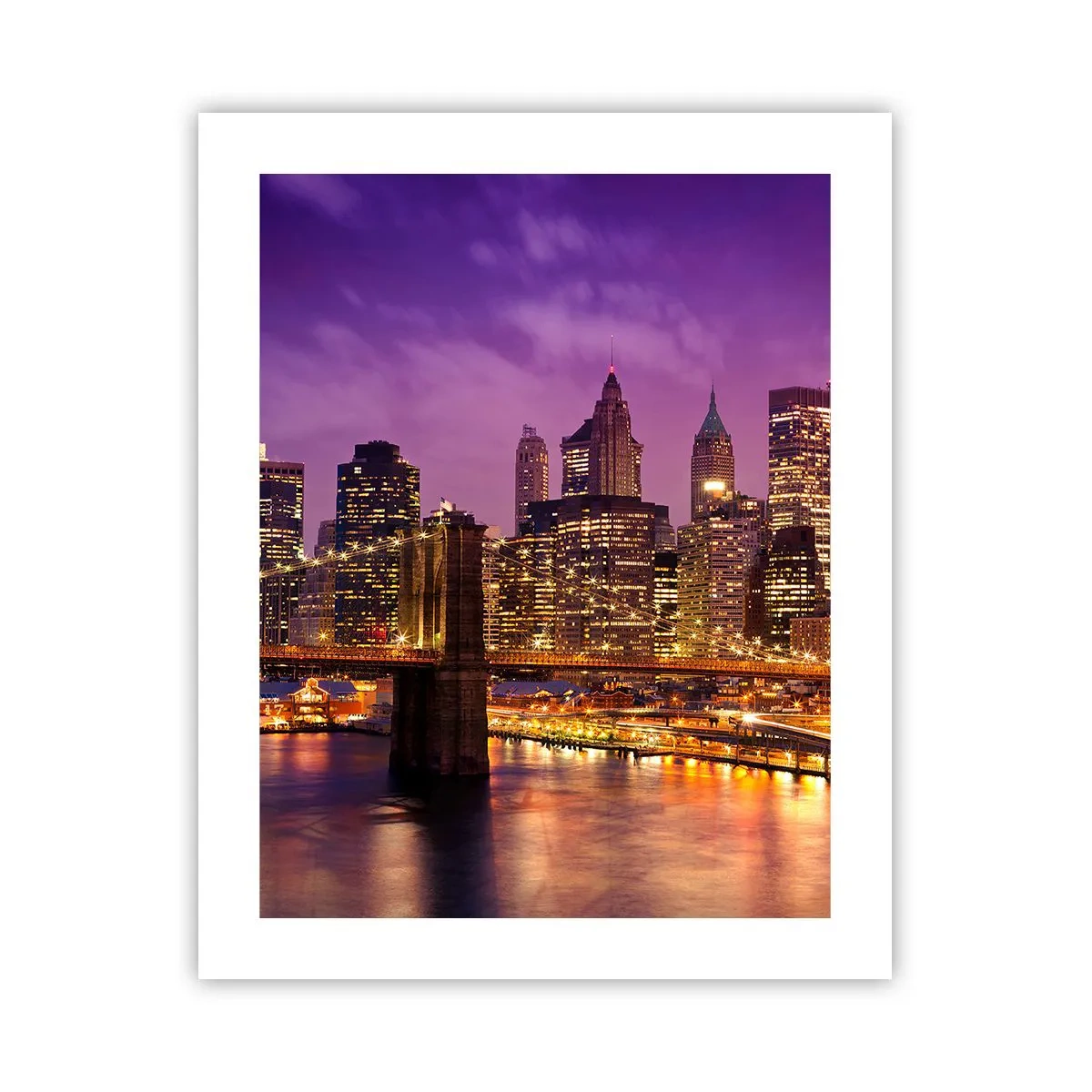 Poster - Violet and Gold Manhattan - 40x50 cm