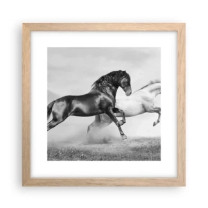 Poster in light oak frame - Angels and Demons - 30x30 cm