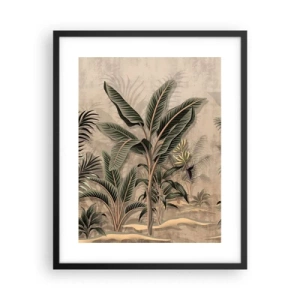 Poster in black frame - Engraving in Colonial Style - 40x50 cm