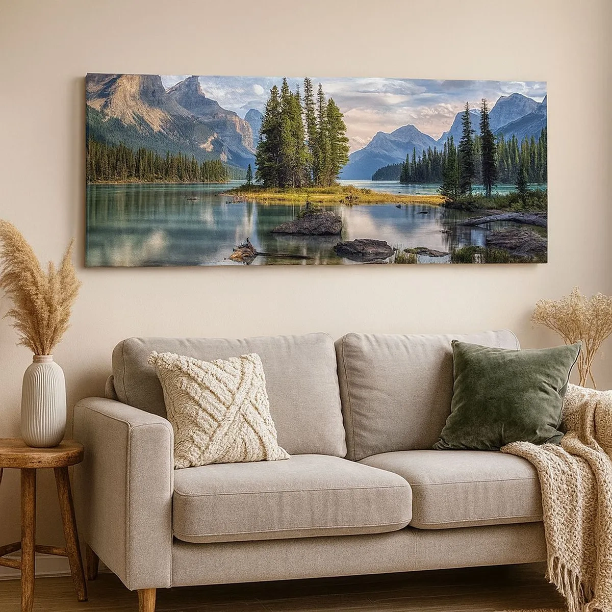 Canvas picture - By Big and Clear Waters - 100x40 cm