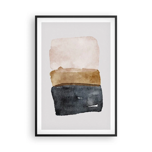 Poster in black frame - Composition of the Colours of the Soil - 61x91 cm