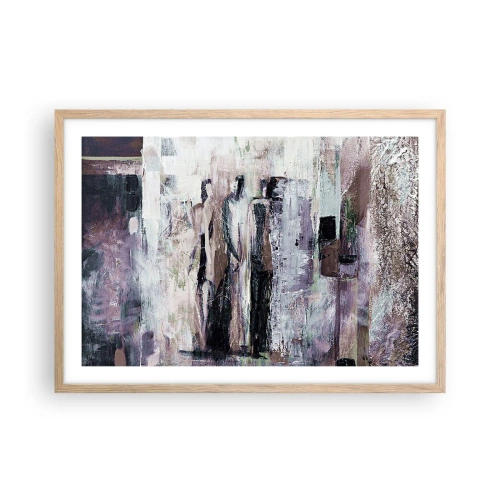 Poster in light oak frame - Mysterious Trio - 70x50 cm