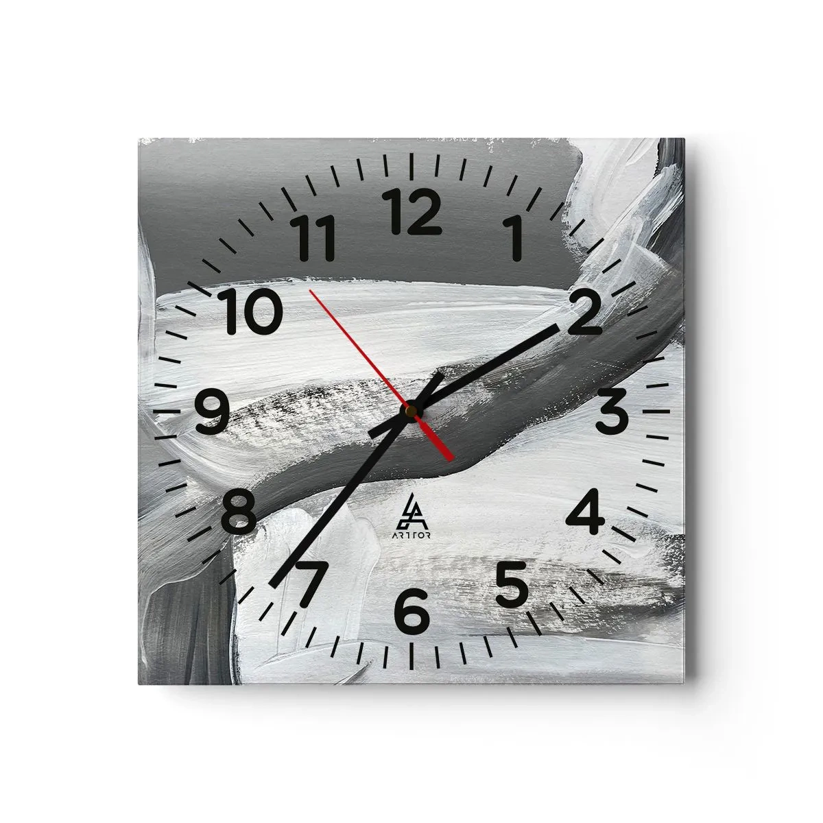 Wall clock - Clock on glass - With a Decisive Move - 30x30 cm