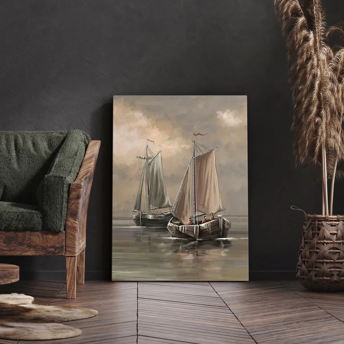 Canvas picture - Return of Sailors - 45x80 cm