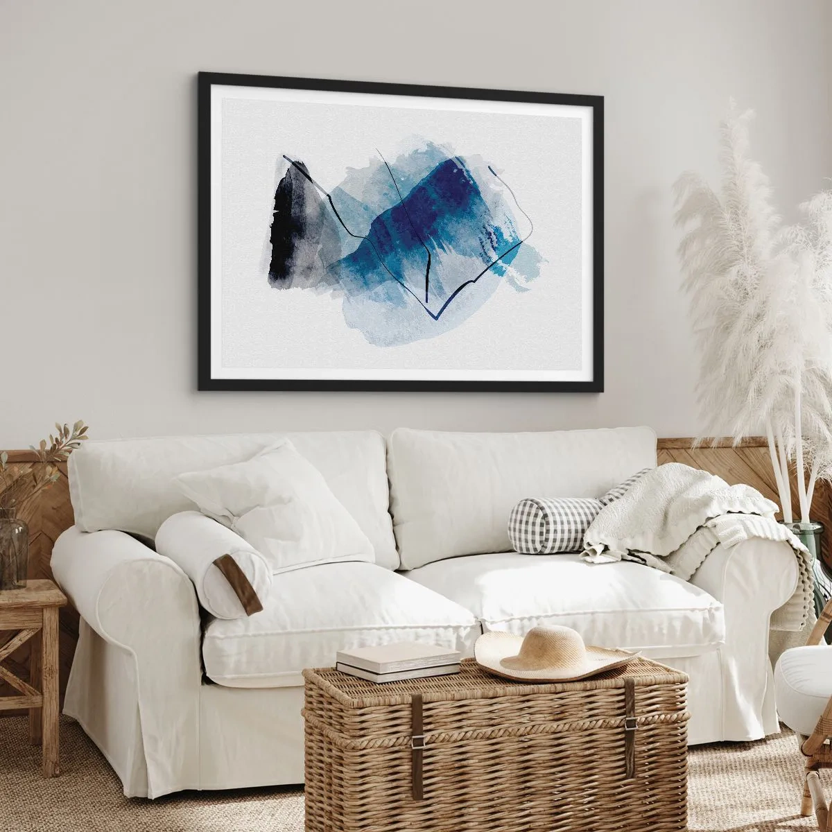 Poster in black frame - Ice Mountain - 40x30 cm