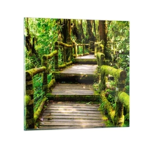 Glass picture - Down the Green Path - 70x70 cm