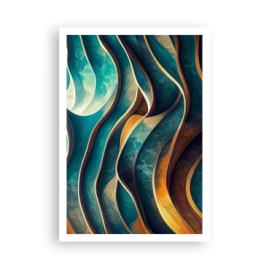 Poster - Meanderings of Blue - 70x100 cm