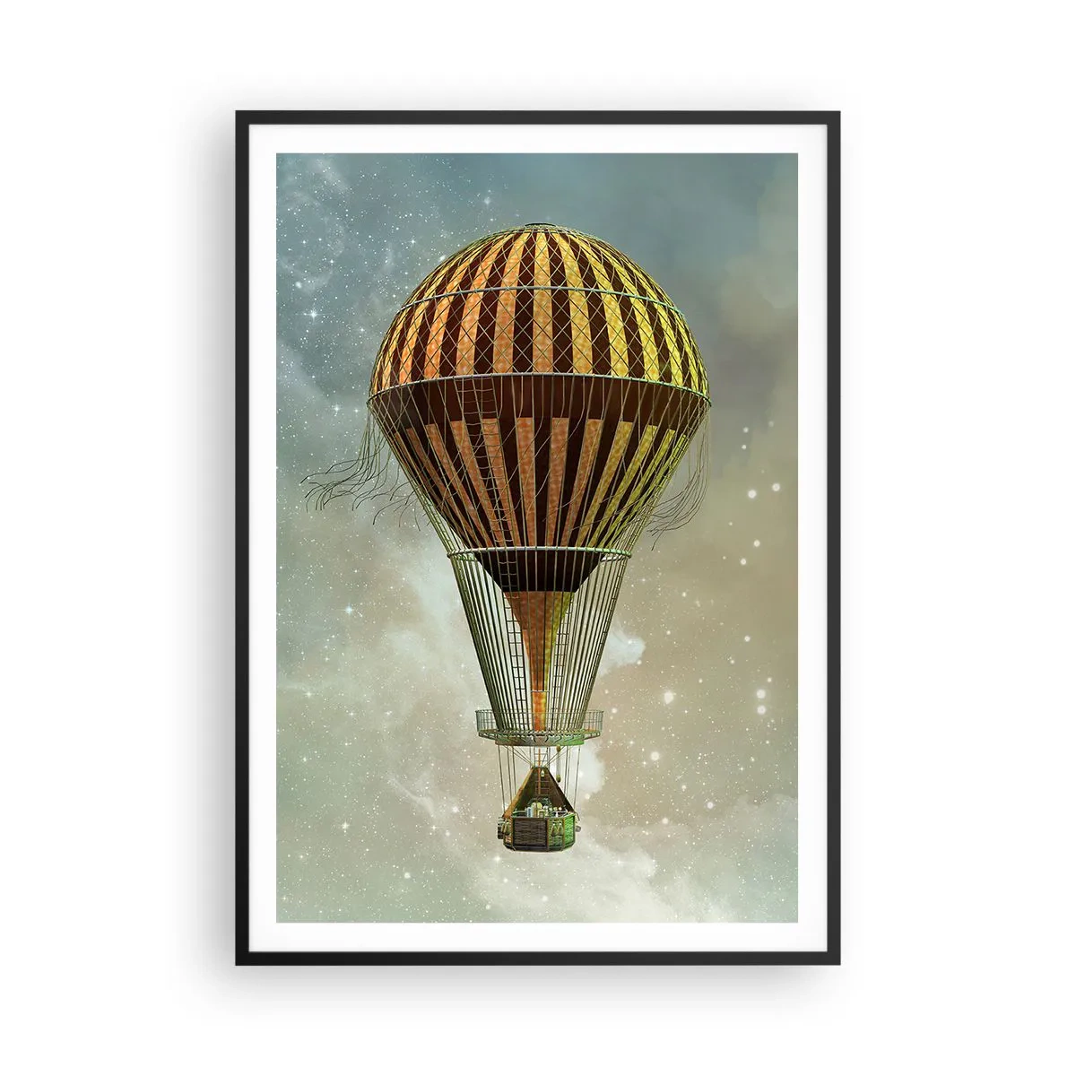 Poster in black frame - Pioneer Flight - 70x100 cm