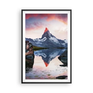 Poster in black frame - Heart of the Mountains Is Hot - 61x91 cm