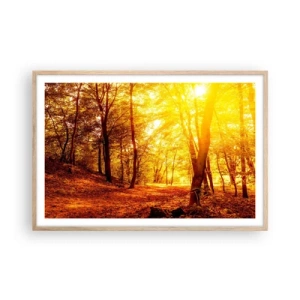 Poster in light oak frame - Towards Golden Plain - 91x61 cm