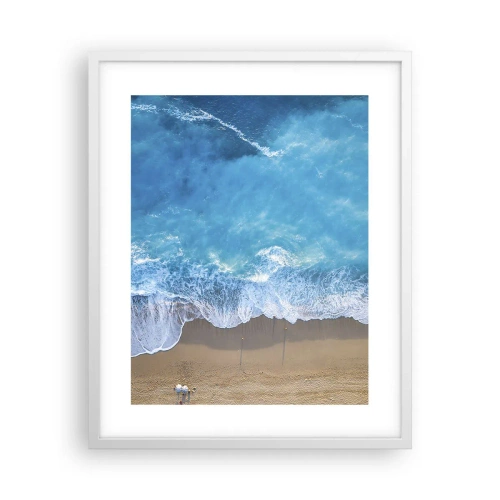 Poster in white frmae - Power of the Blue - 40x50 cm