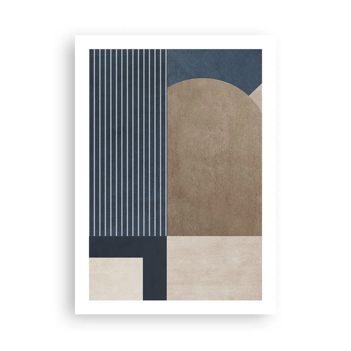 Poster - Composition of Simplicity and Curvature - 50x70 cm