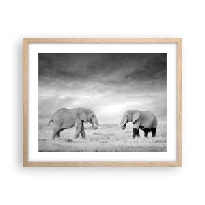 Poster in light oak frame - Grey Is Beautiful - 50x40 cm