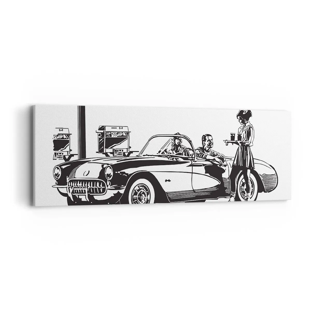 Canvas picture - Careless America in the 60-ies - 90x30 cm