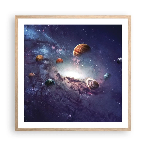Poster in light oak frame - Solar-Dancing System - 60x60 cm