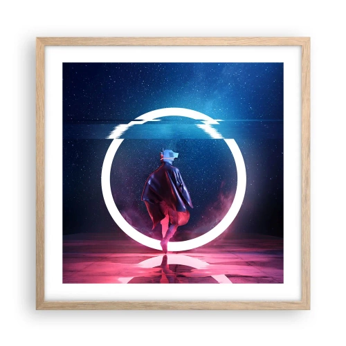 Poster in light oak frame - Between Worlds - 50x50 cm