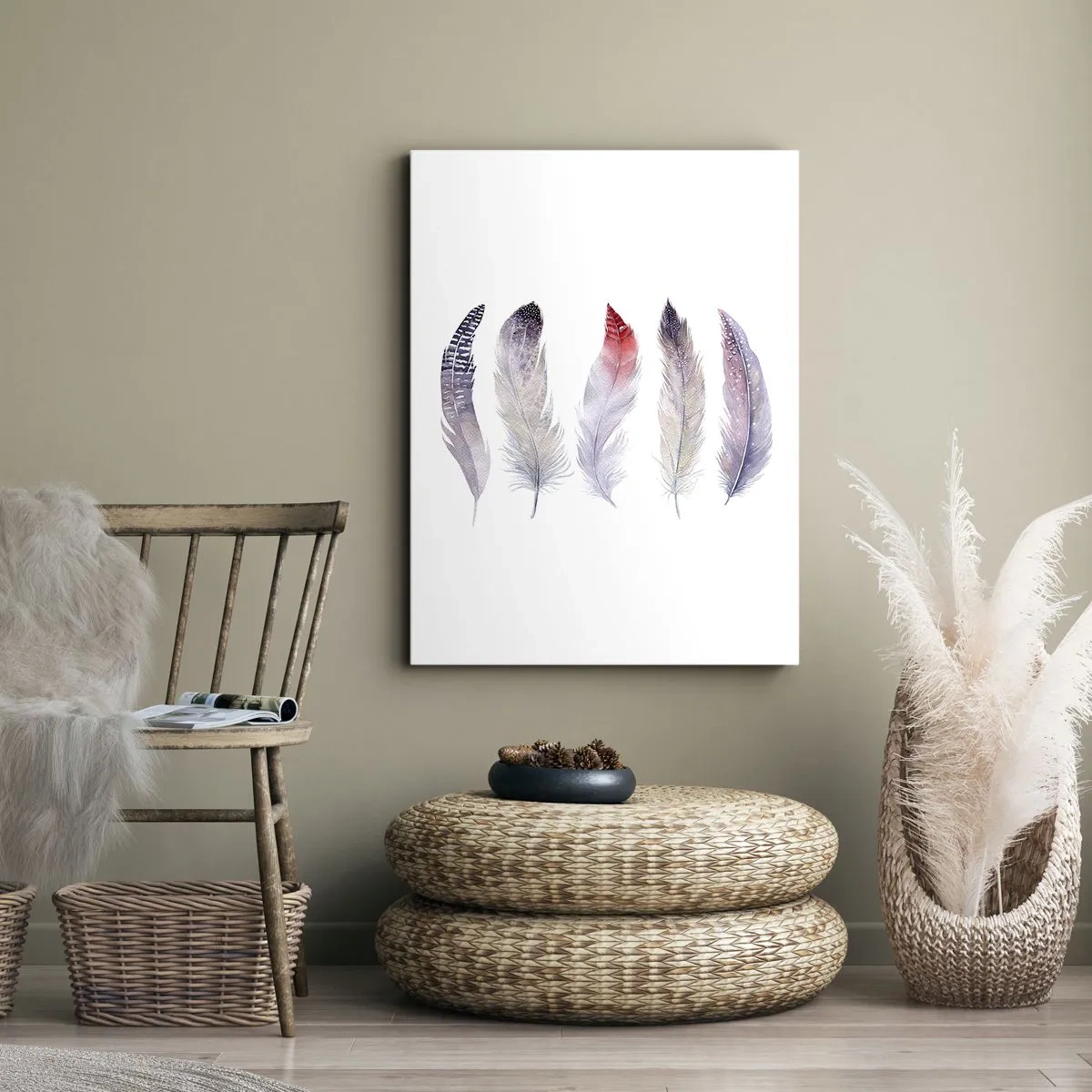 Canvas picture - Delicate Like Pink Fog - 50x70 cm