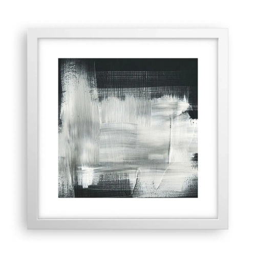 Poster in white frmae - Woven from the Vertical and the Horizontal - 30x30 cm