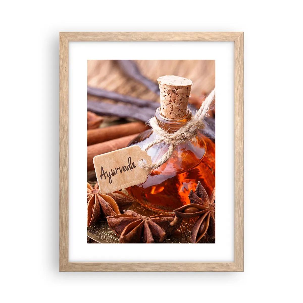 Poster in light oak frame - Unity of Body and Spirit - 30x40 cm