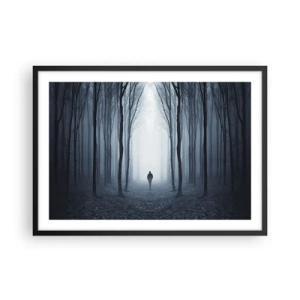 Poster in black frame - And Everything is Straight and Bright - 70x50 cm