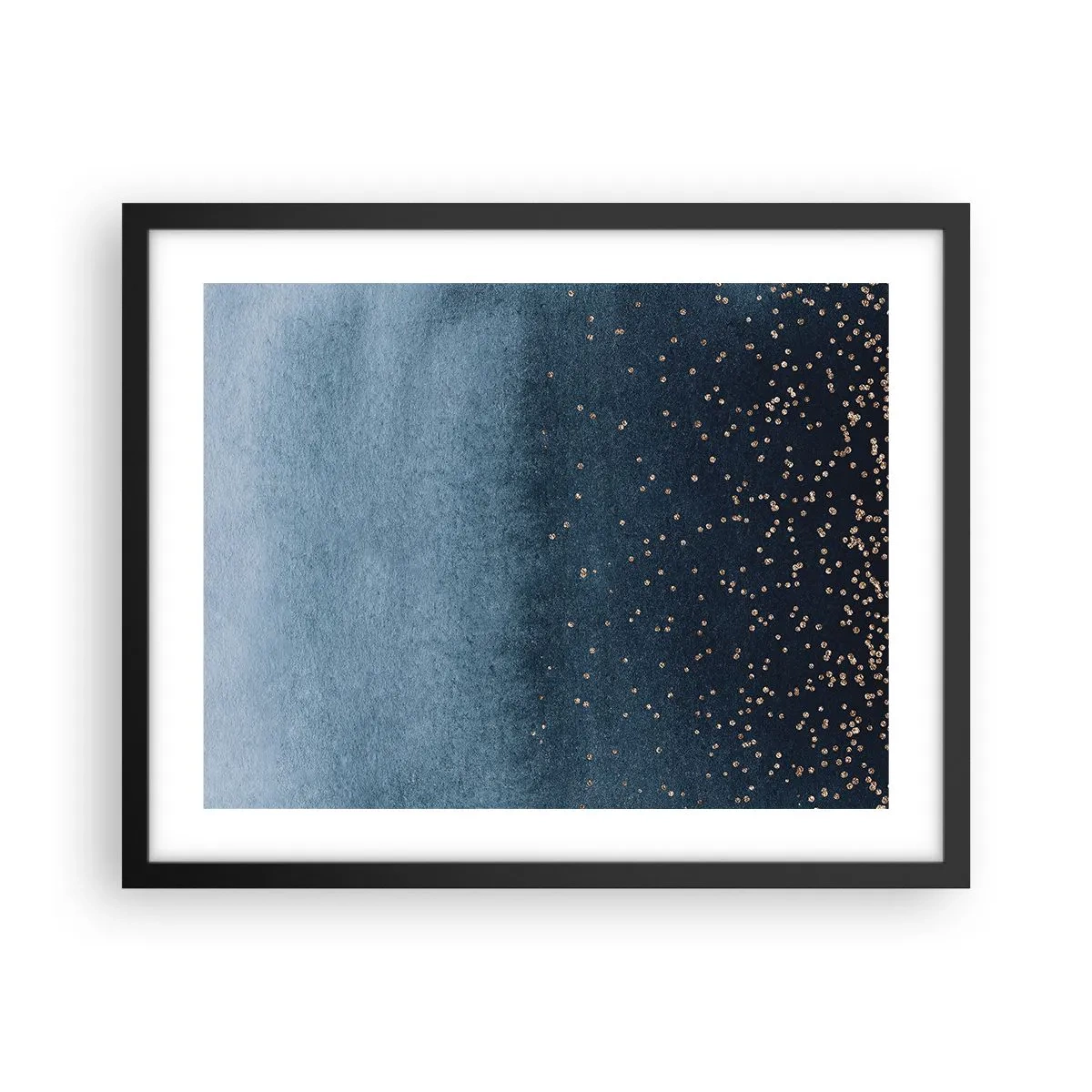 Poster in black frame - Composition - Blue Phases - 50x40 cm