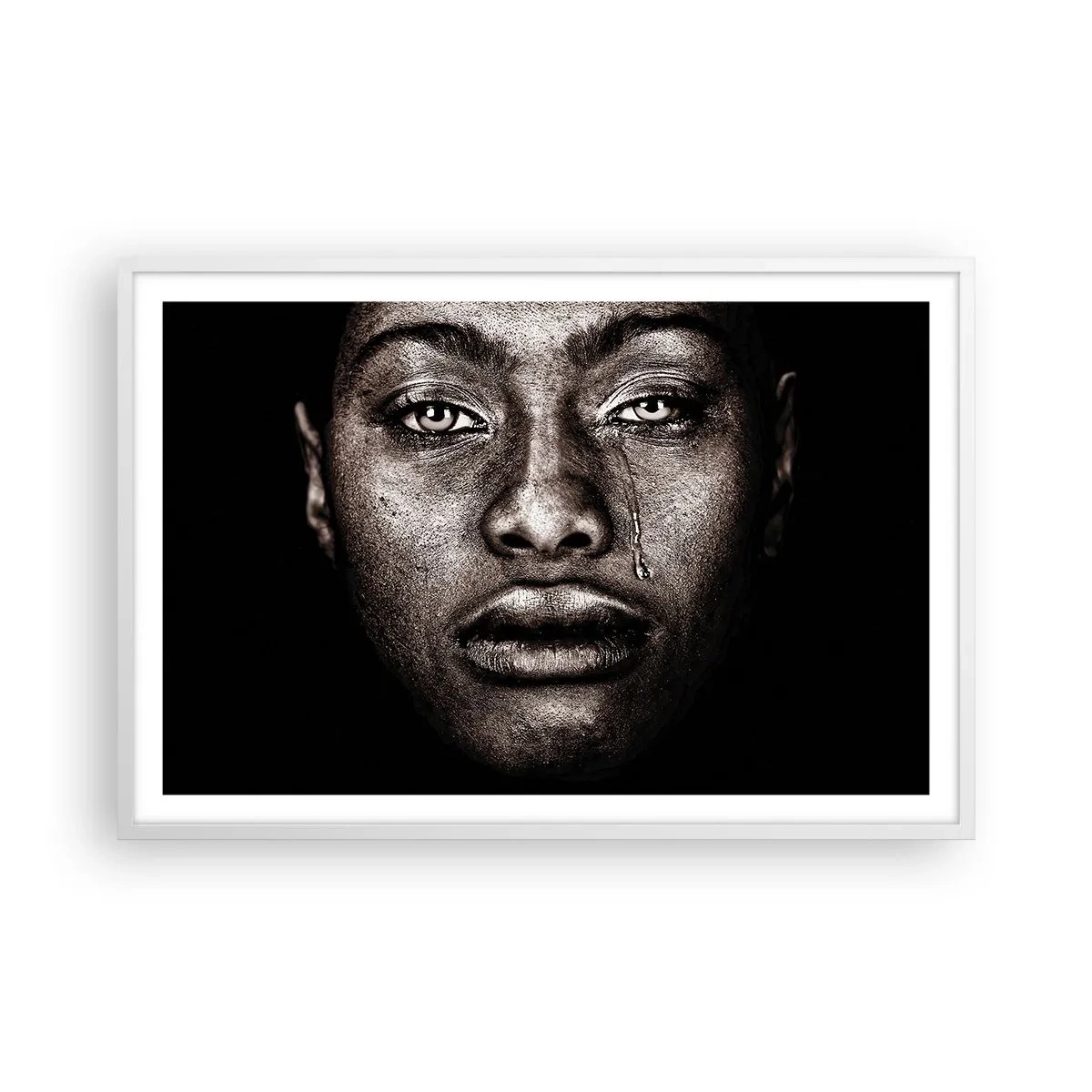 Poster in white frmae - One Tear - 91x61 cm