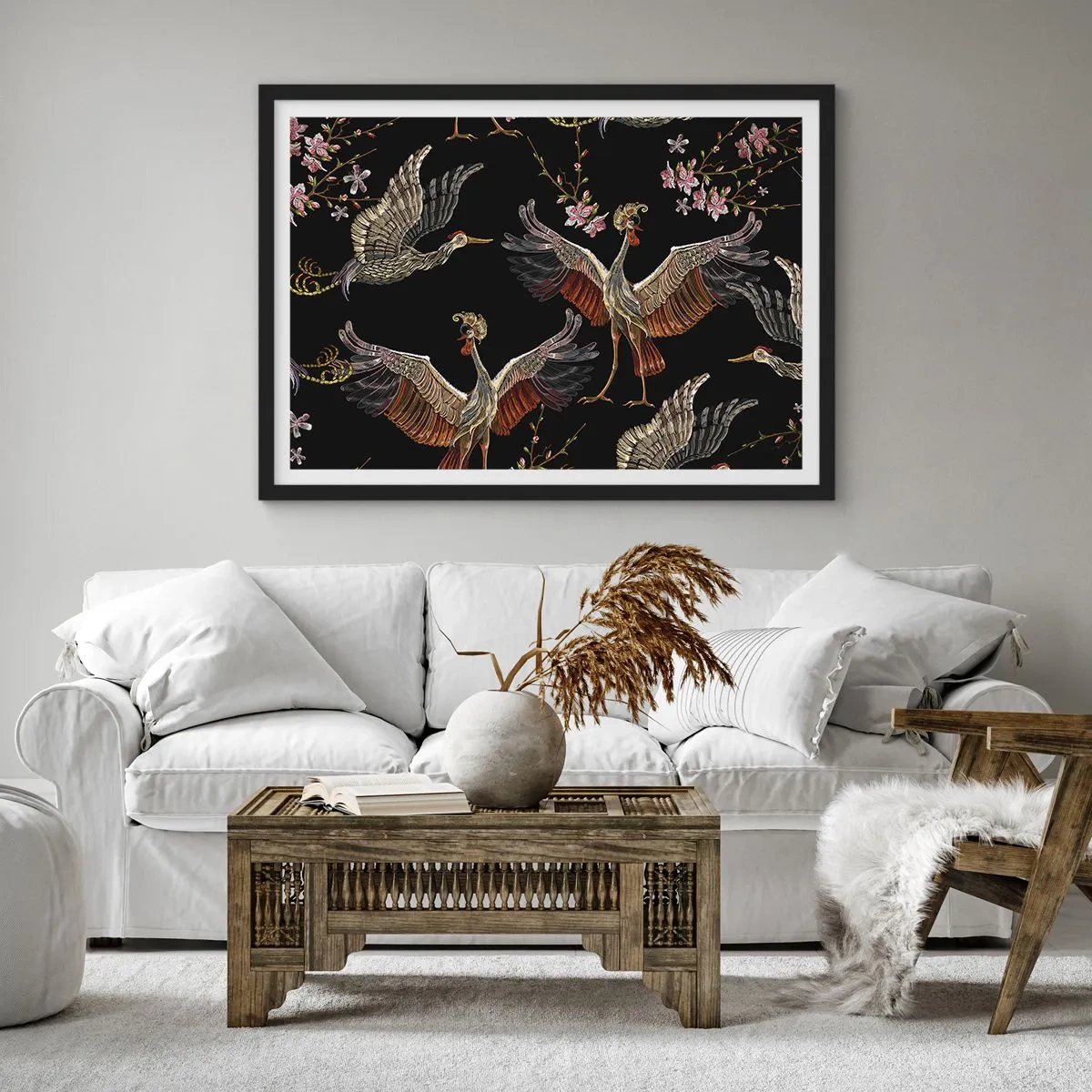 Poster in black frame - Fairy Tale Bird - 70x50 cm