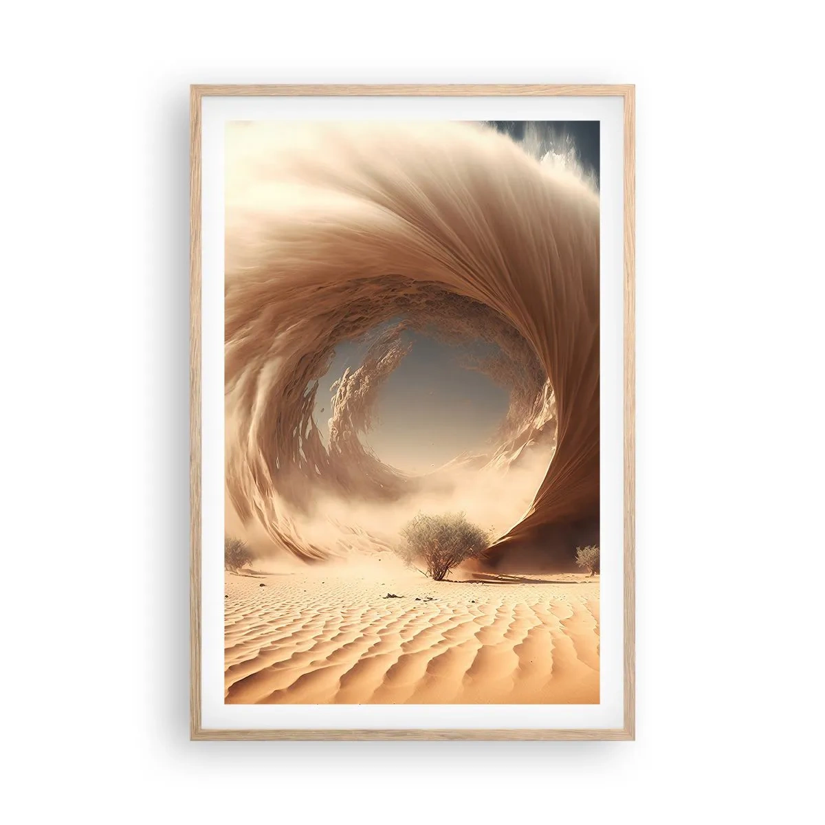 Poster in light oak frame - Open Portal - 61x91 cm