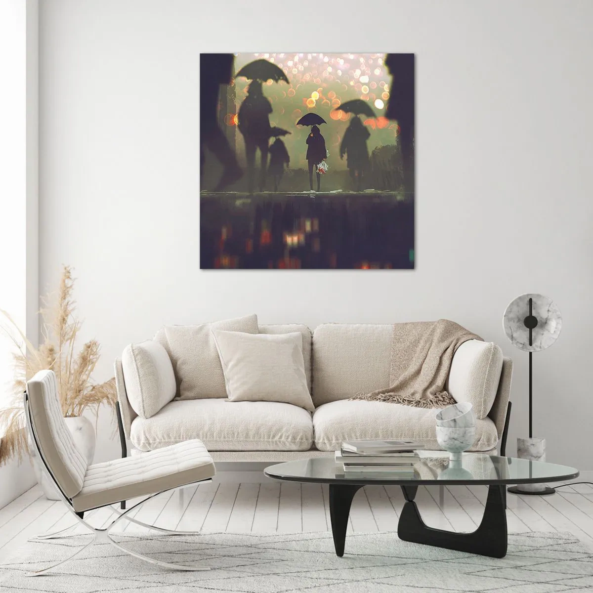 Glass picture - From Perspective of a Raindrop - 60x60 cm