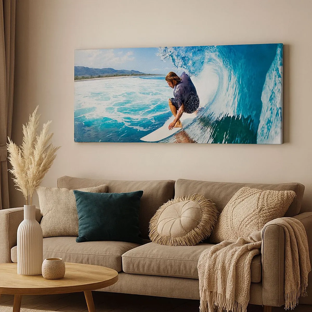 Canvas picture - Dancing with Waves - 100x40 cm