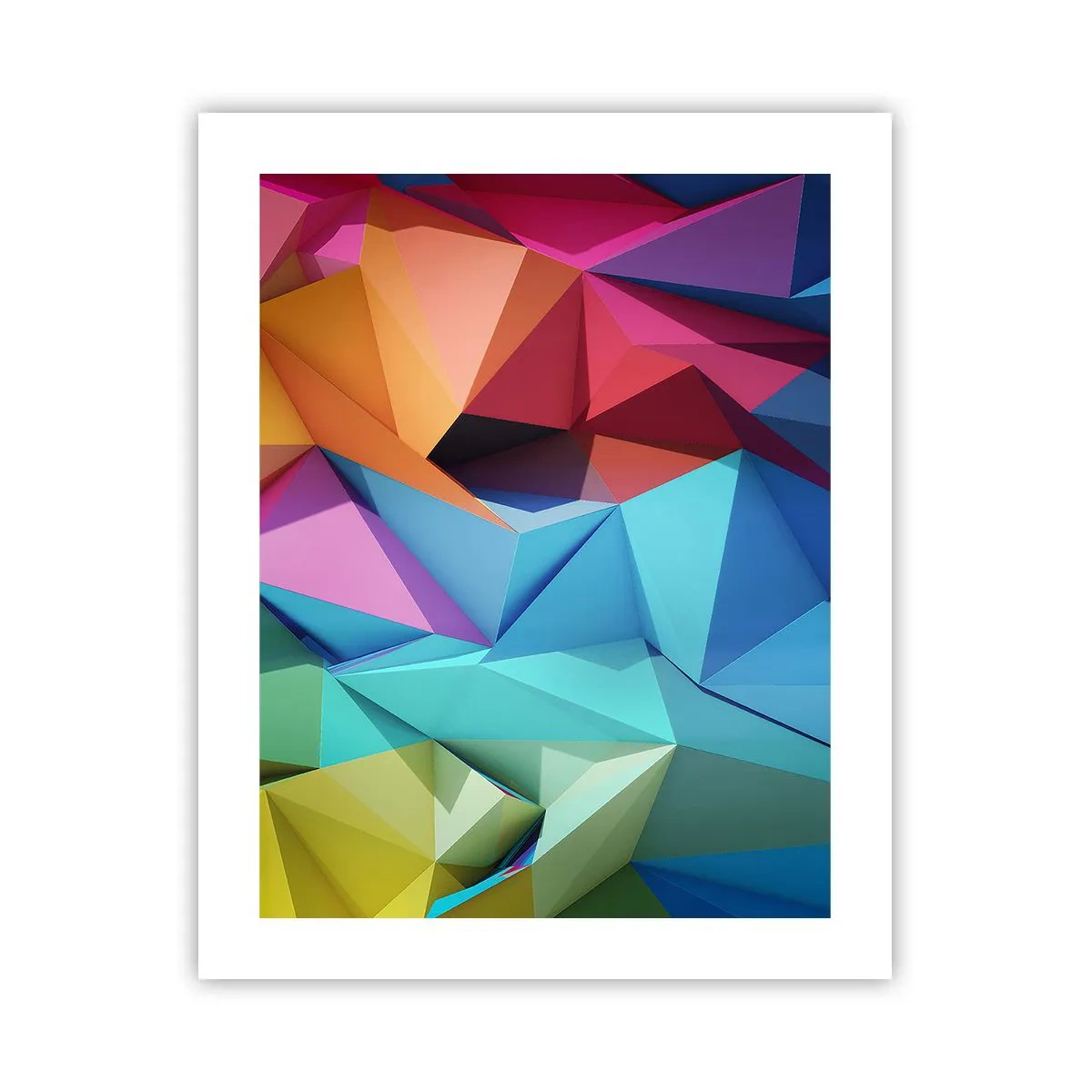 Poster - Rainbow Origami - 40x50 cm
