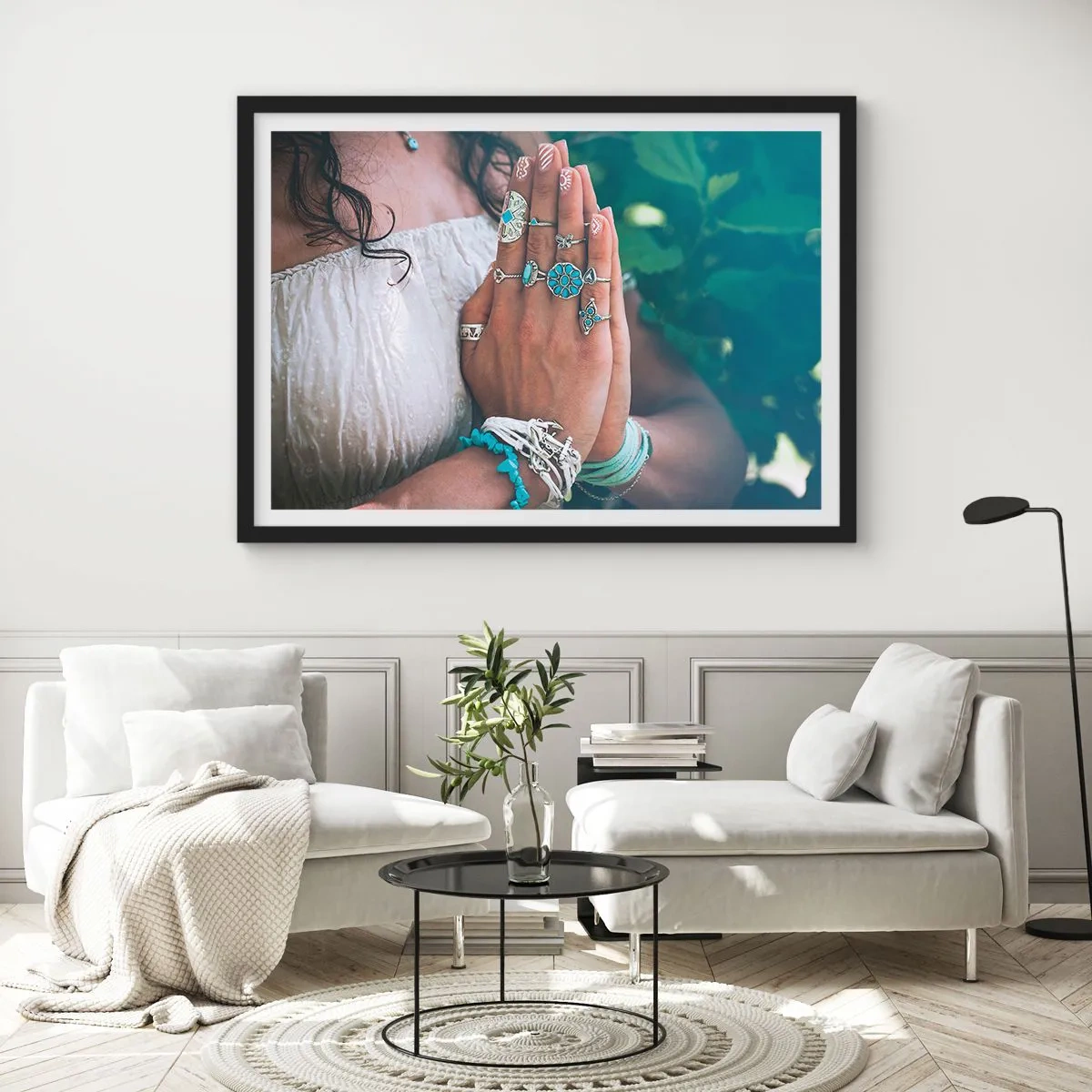 Poster in black frame - Welcome to the Centre of Wellbeing - 91x61 cm