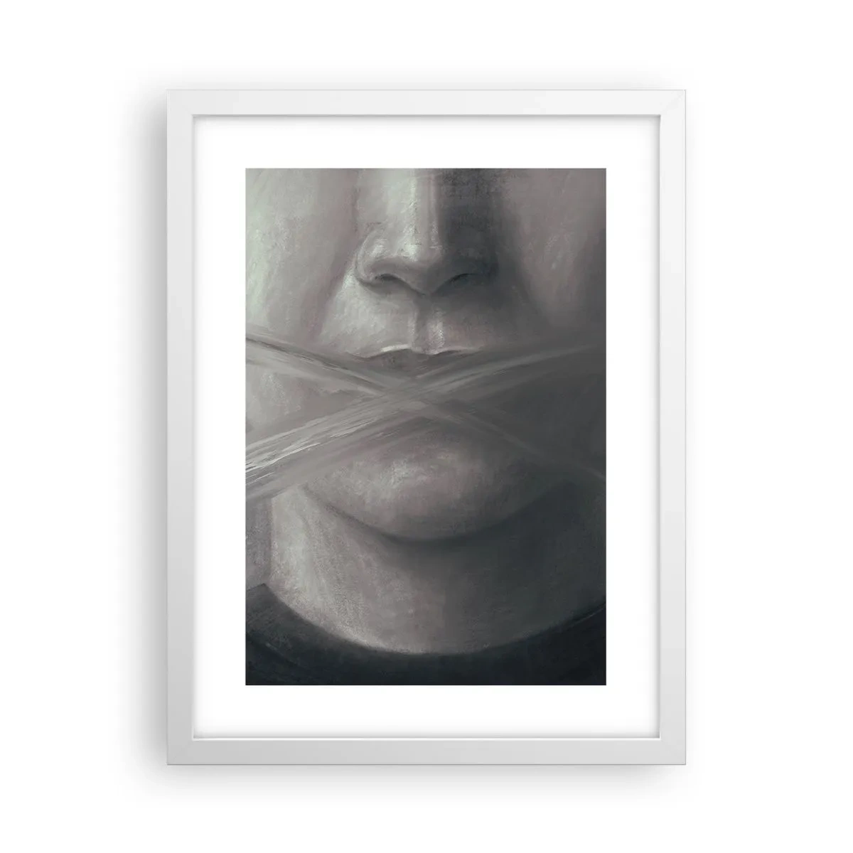 Poster in white frmae - Not a Word - 30x40 cm