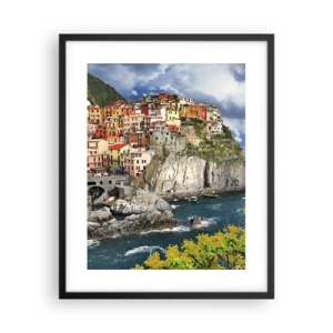 Poster in black frame - Hugging the Rocks - 40x50 cm