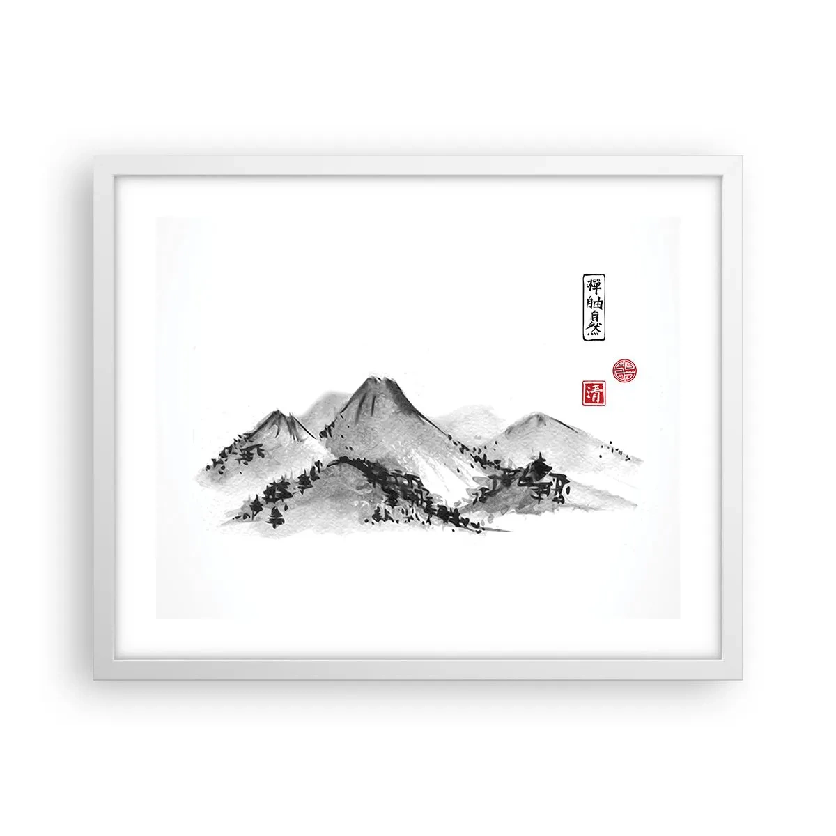 Poster in white frmae - Further and Further - 50x40 cm