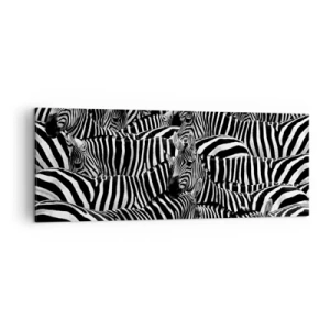 Canvas picture - Striped Group Portrait  - 140x50 cm