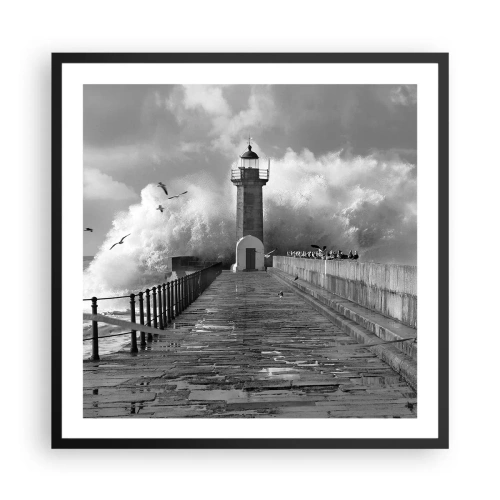 Poster in black frame - Fearless - 60x60 cm