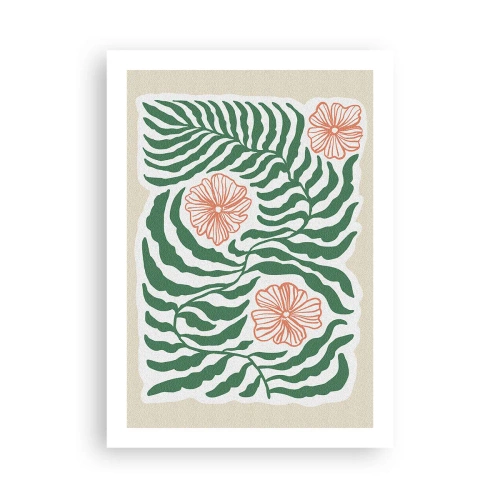 Poster - Blossoming in Green - 50x70 cm