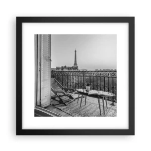 Poster in black frame - Parisian Afternoon - 30x30 cm